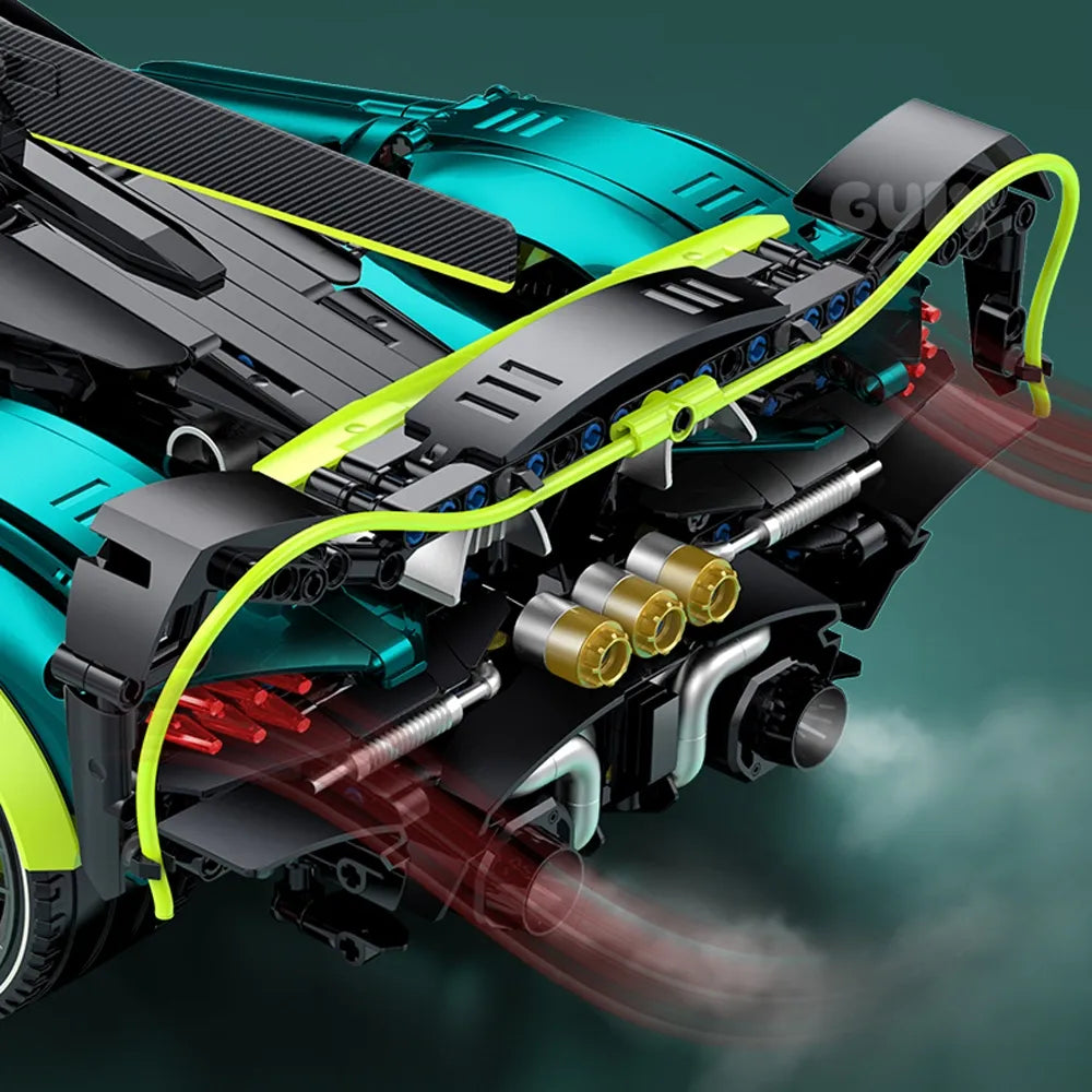 British Valkyrie Hypercar Endurance made from Building Blocks Kit