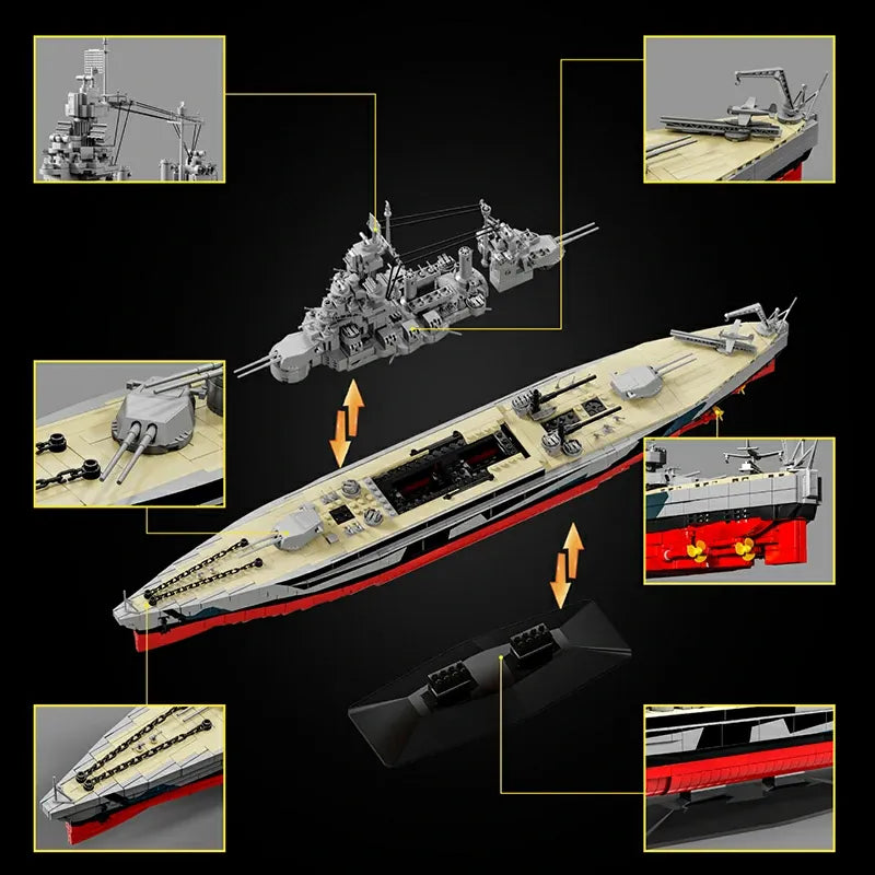 USS Colorado Military made from Building Blocks Kit