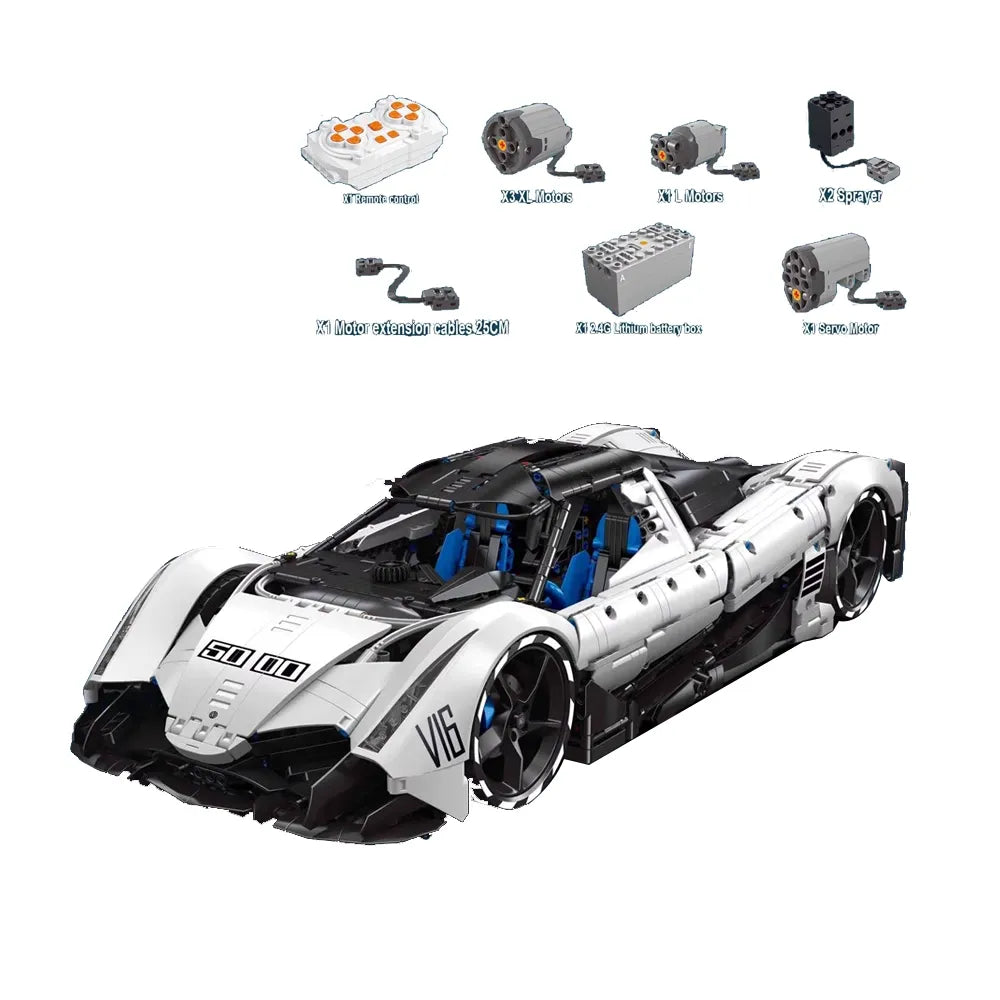 Devel Sixteen V16 made from Building Blocks Kit 