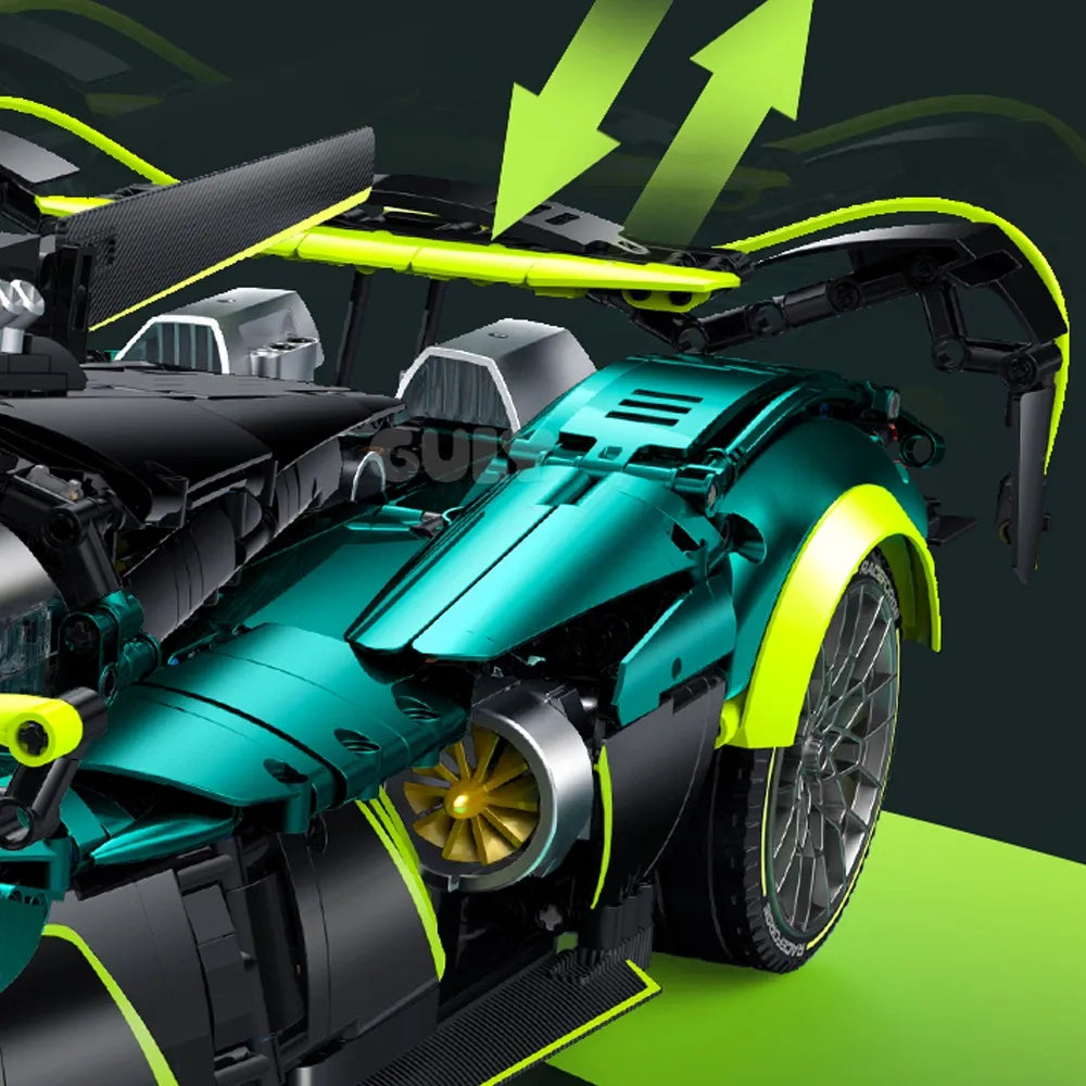 British Valkyrie Hypercar Endurance made from Building Blocks Kit 