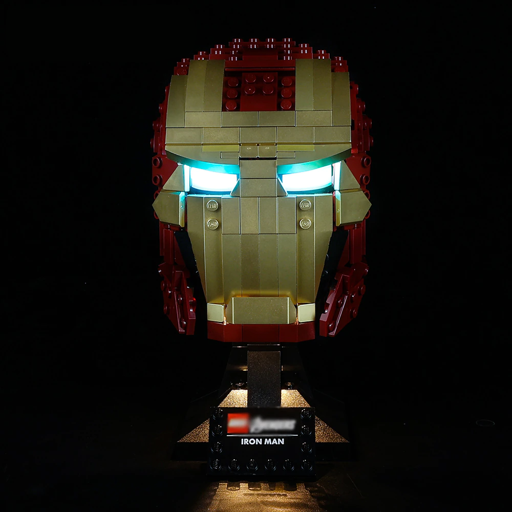 Iron Man Helmet 76165 LED Light Kit – Building Block Lighting | Power Brickz™