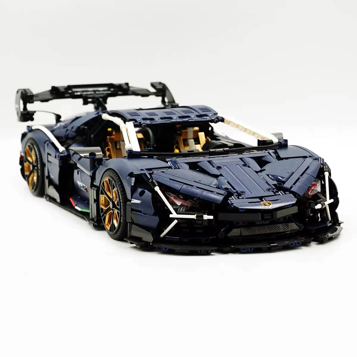 2024 Hybrid V12 Hypercar – brick-built display model made from building blocks