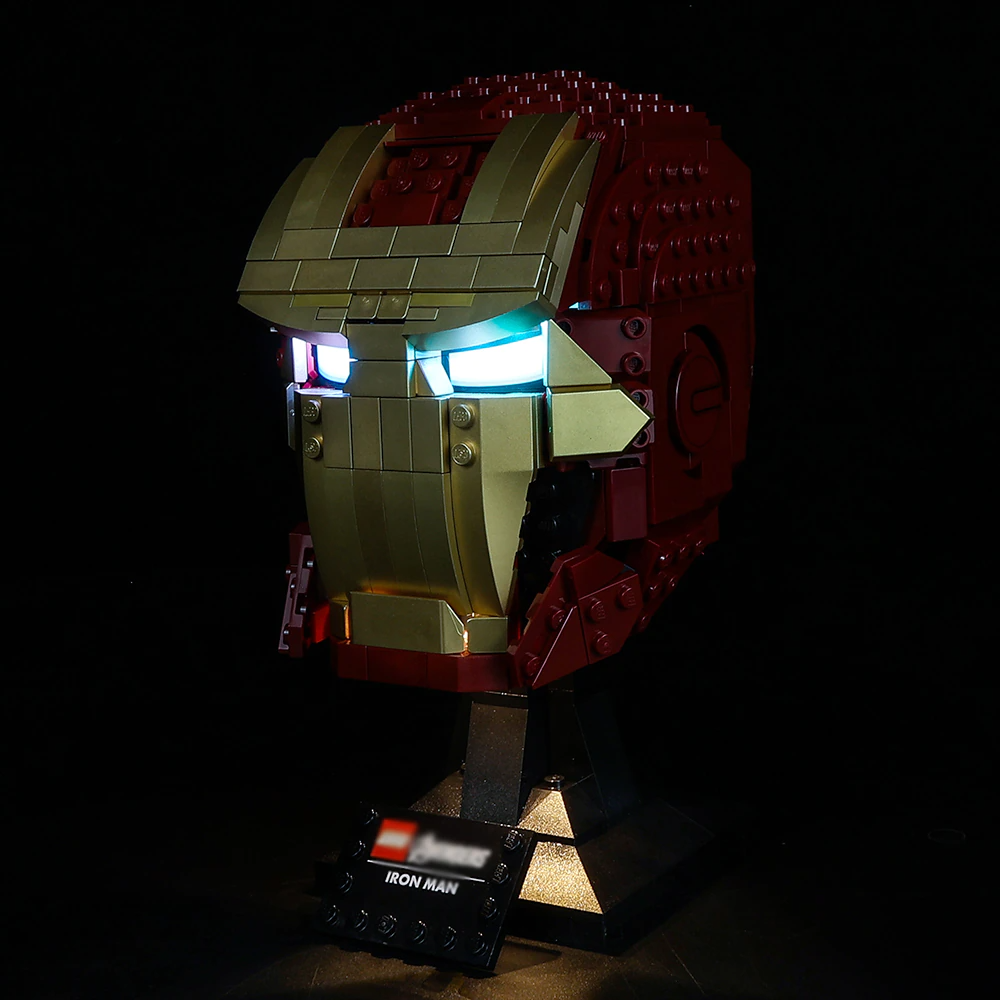 Iron Man Helmet 76165 LED Light Kit – Building Block Lighting | Power Brickz™