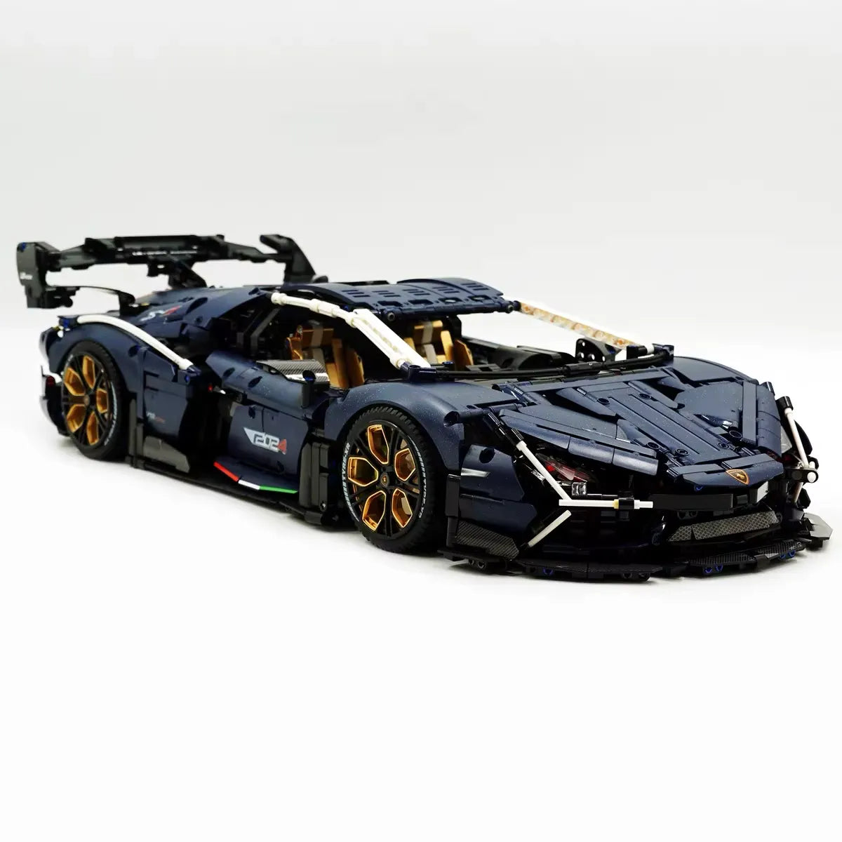 2024 Hybrid V12 Hypercar – brick-built display model made from building blocks