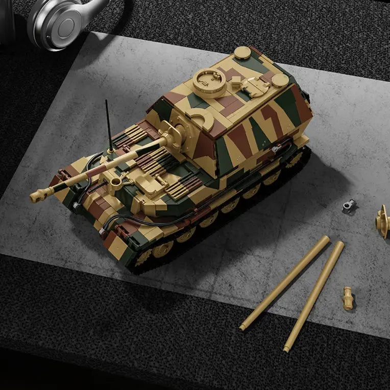 Jagdpanzer Tiger (Elephant) Tank made from Building Blocks Kit 