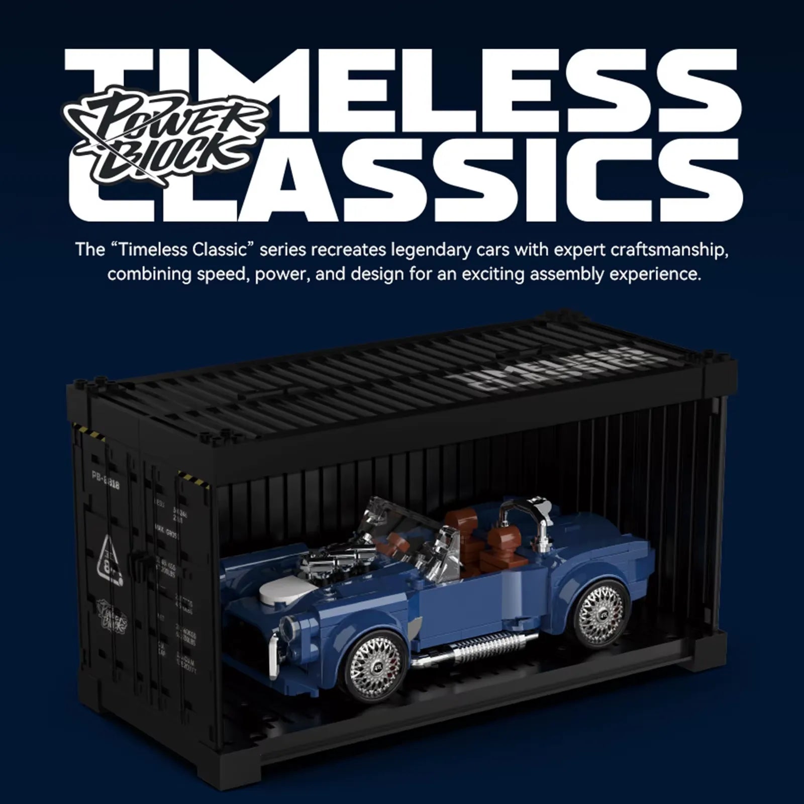 Shelby Cobra 427 – brick-built display model made from building blocks