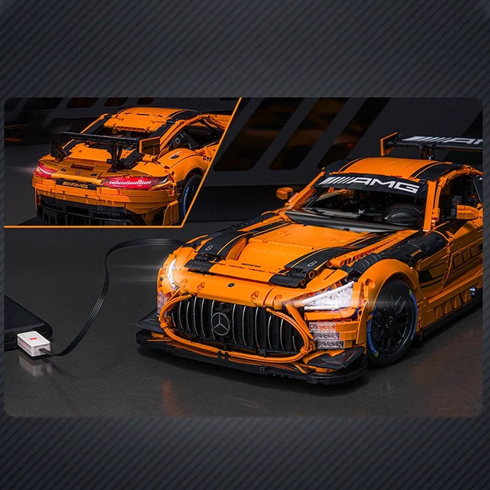 Mercedes AMG GT Black Series – brick-built display model made from building blocks