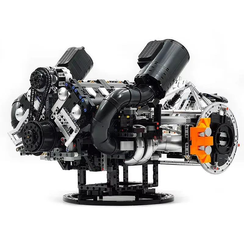 Functional 5L V8 Engine & Powertrain - Building Blocks Set | Power Brickz