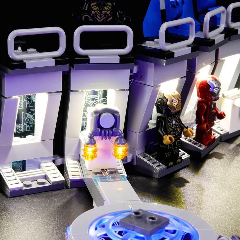 Iron Man Hall Of Armor 76125 LED Light Kit – Building Block Lighting | Power Brickz™