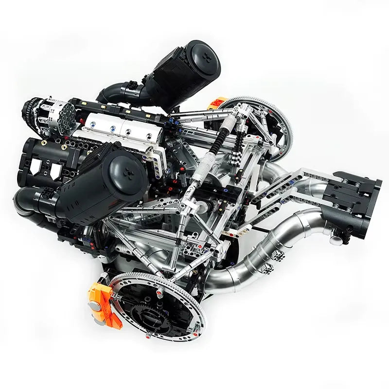 Functional 5L V8 Engine & Powertrain - Building Blocks Set | Power Brickz