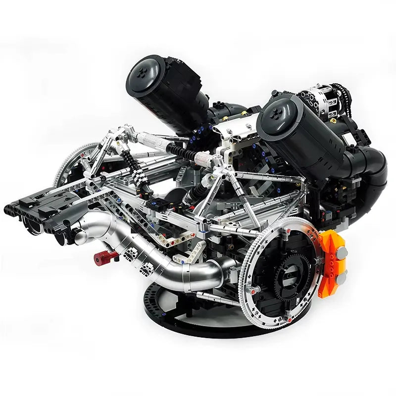Functional 5L V8 Engine & Powertrain - Building Blocks Set | Power Brickz