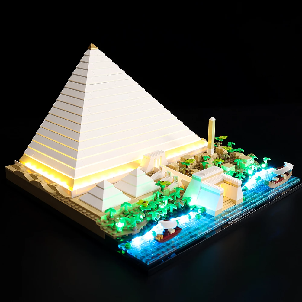 Great Pyramid Of Giza 21058 LED Light Kit – Building Block Lighting | Power Brickz™
