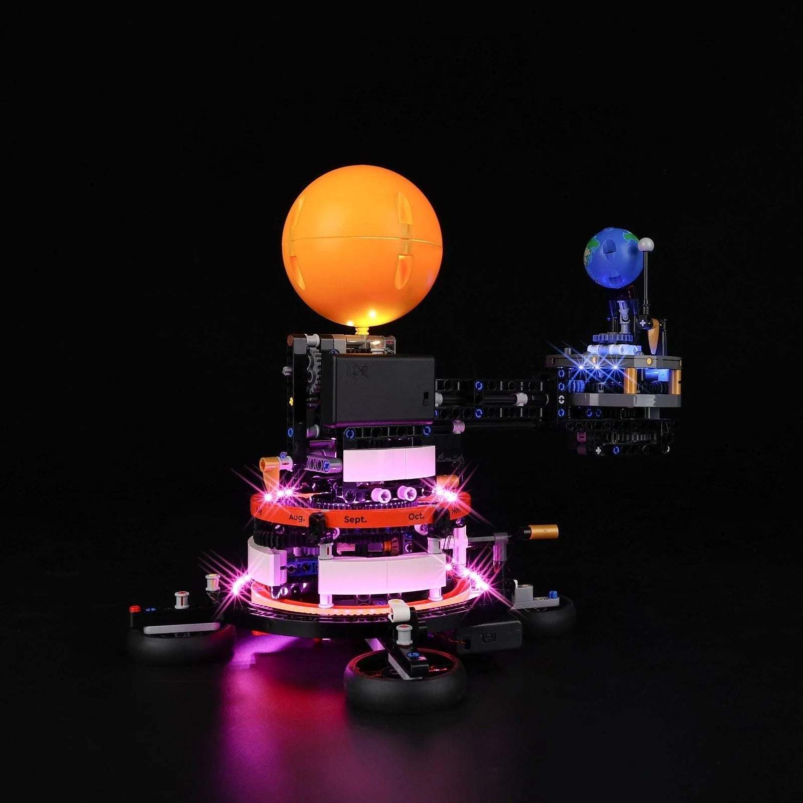 Planet Earth And Moon In Orbit 42179 LED Light Kit – Building Block Lighting | Power Brickz™