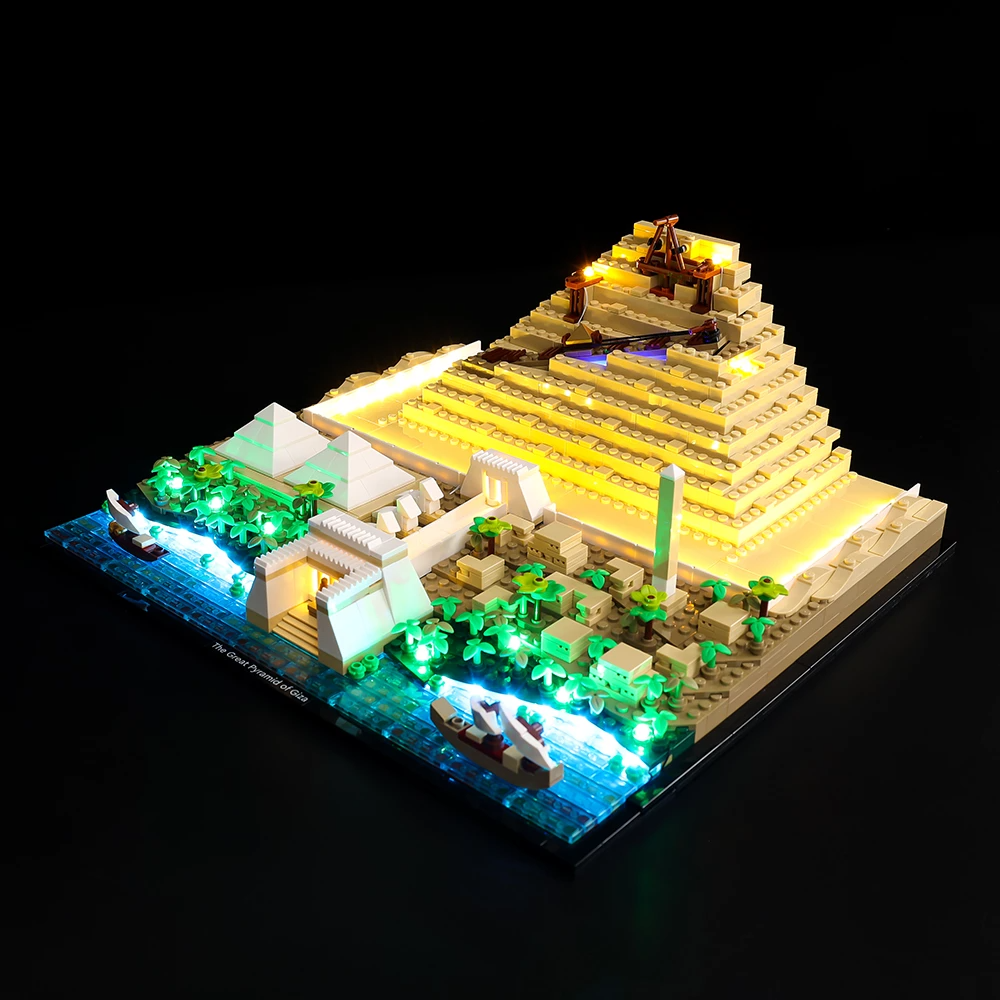 Great Pyramid Of Giza 21058 LED Light Kit – Building Block Lighting | Power Brickz™
