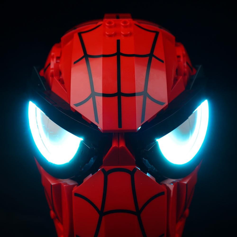 Spider-Man's Mask 76285 LED Light Kit – Building Block Lighting | Power Brickz™