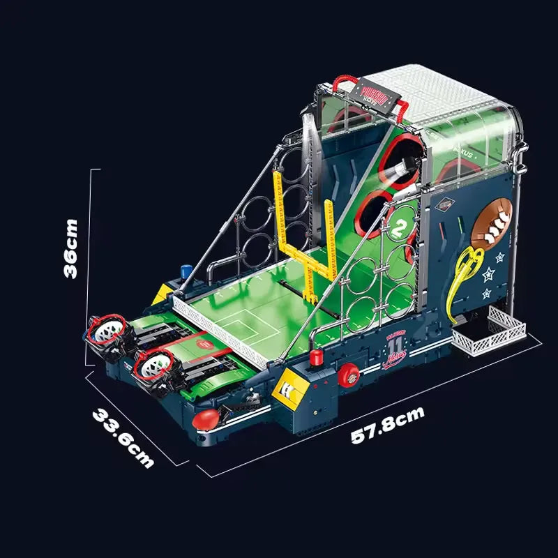 US Football Quaterback Game – brick-built display model made from building blocks