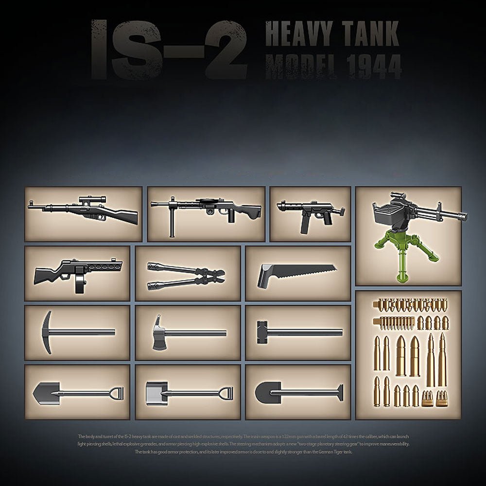 IS-2 heavy tank - Building Set | Power Brickz