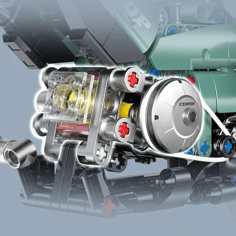 JDM 125cc Custom Street Bike - Building Set | Power Brickz