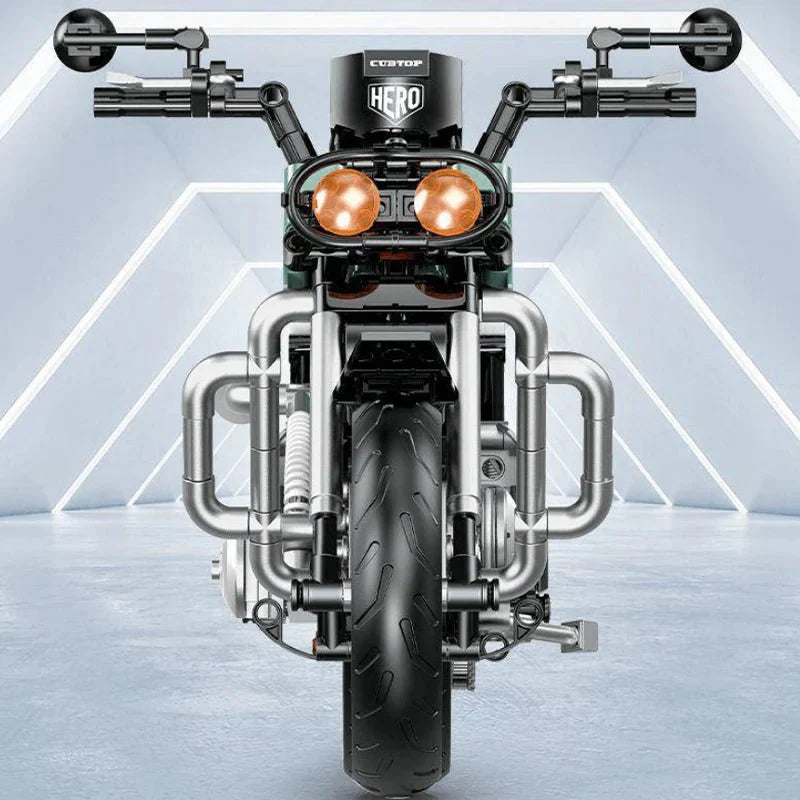 JDM 125cc Custom Street Bike - Building Set | Power Brickz