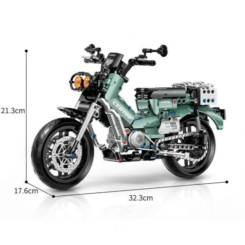 JDM 125cc Custom Street Bike - Building Set | Power Brickz