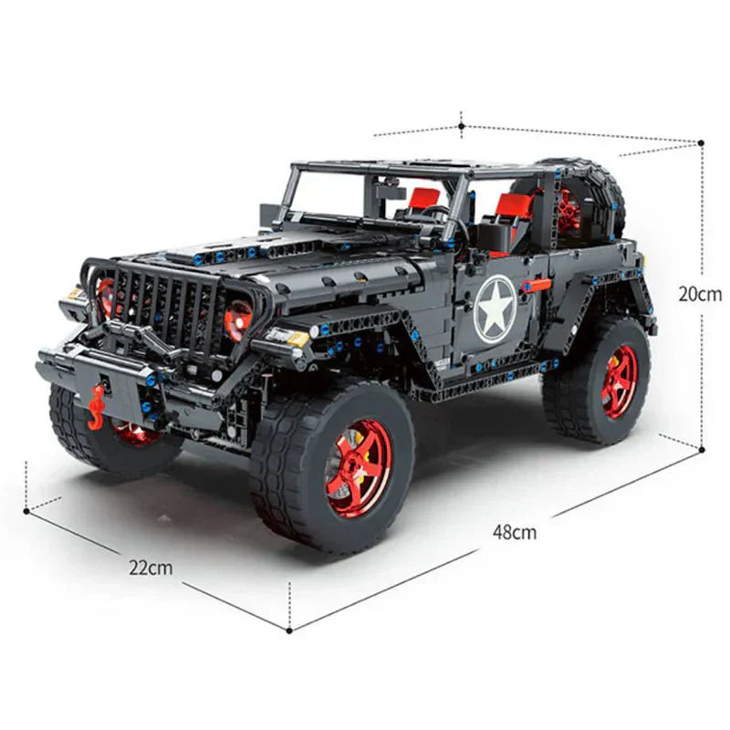Black Off-Road Trail SUV - Building Blocks Set | Power Brickz