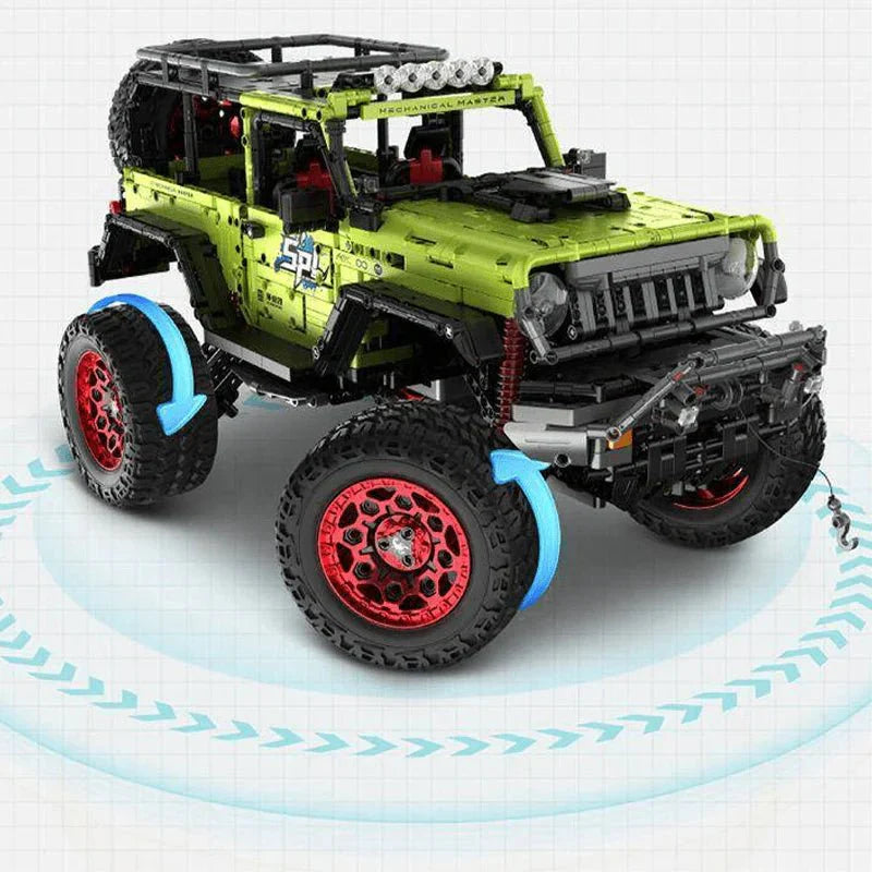 Green Off-Road Trail 4x4 - Building Blocks Set | Power Brickz