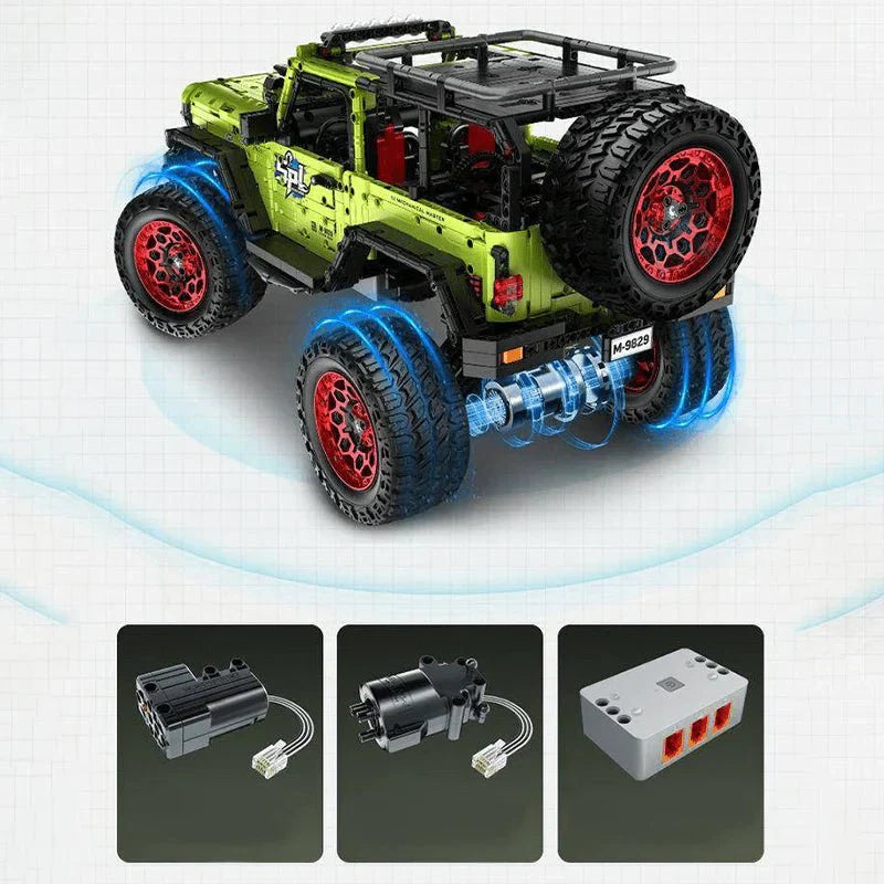 Green Off-Road Trail 4x4 - Building Blocks Set | Power Brickz