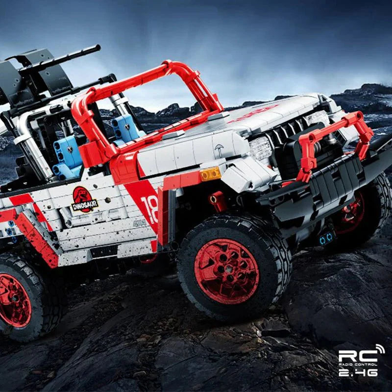 Jurassic Dino Expedition Off-Road 4x4 - Building Blocks Set | Power Brickz