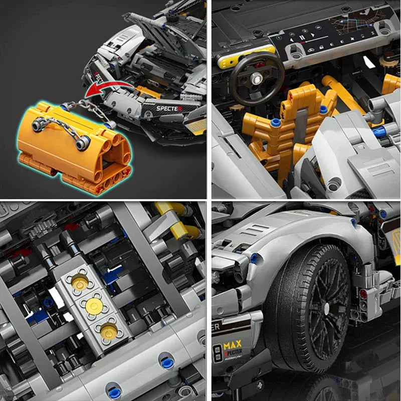 Hybrid Swedish Mega GT Coupe - Building Blocks Set | Power Brickz