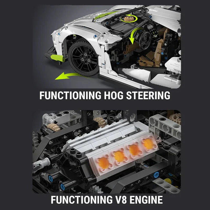 Twin-Turbo Track Hypercar - Building Blocks Set | Power Brickz