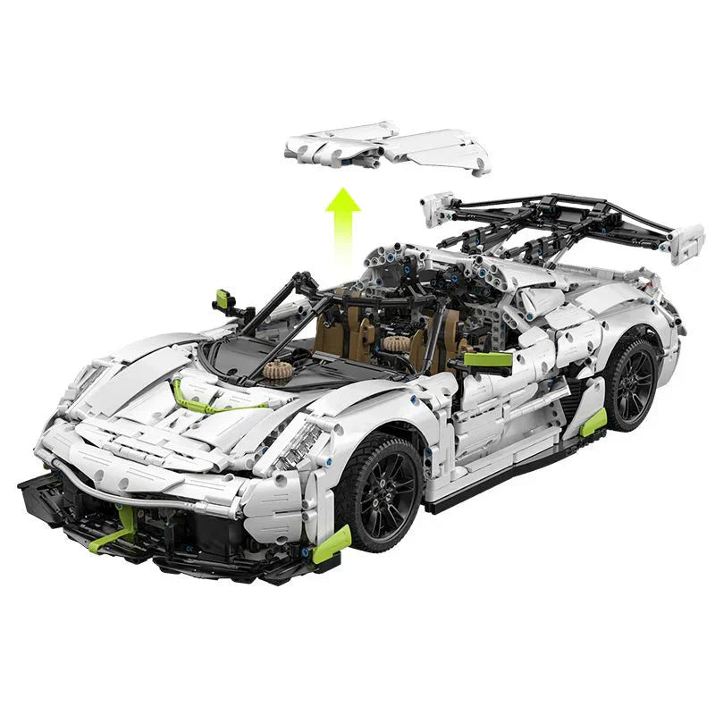 Twin-Turbo Track Hypercar - Building Blocks Set | Power Brickz
