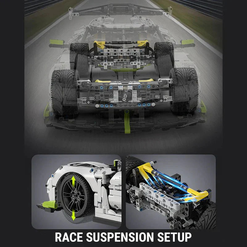 Twin-Turbo Track Hypercar - Building Blocks Set | Power Brickz