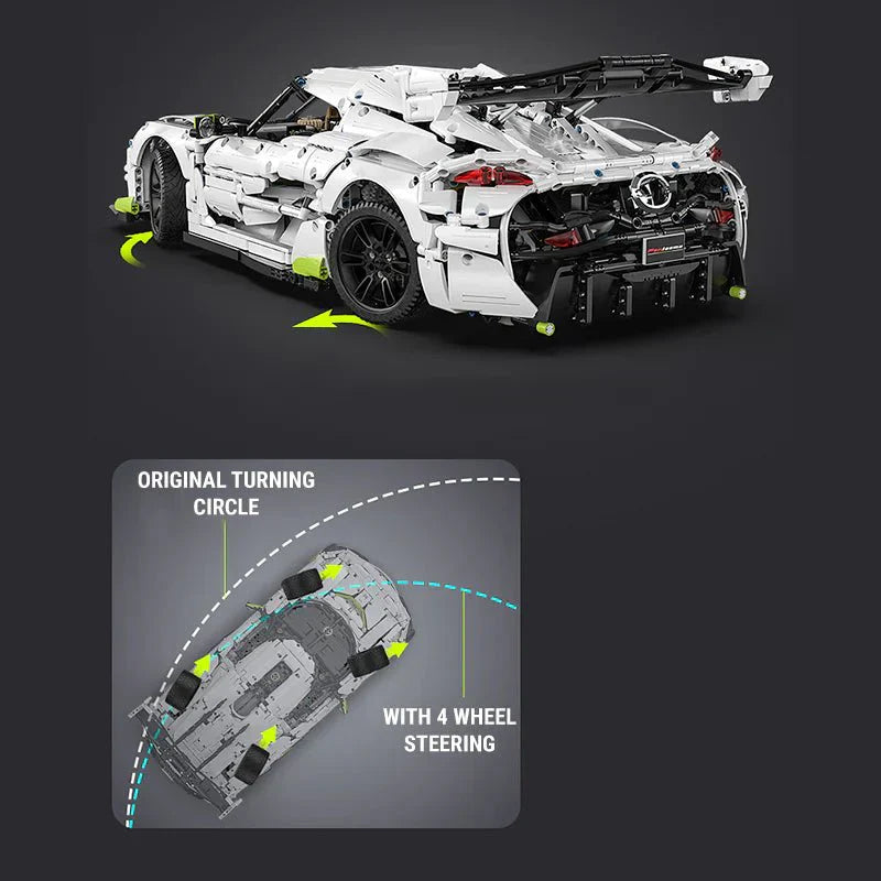 Twin-Turbo Track Hypercar - Building Blocks Set | Power Brickz