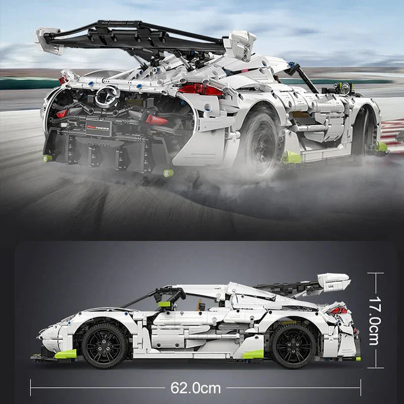 Twin-Turbo Track Hypercar - Building Blocks Set | Power Brickz