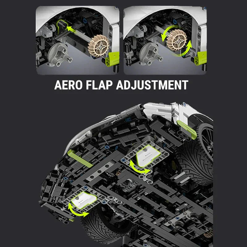 Twin-Turbo Track Hypercar - Building Blocks Set | Power Brickz