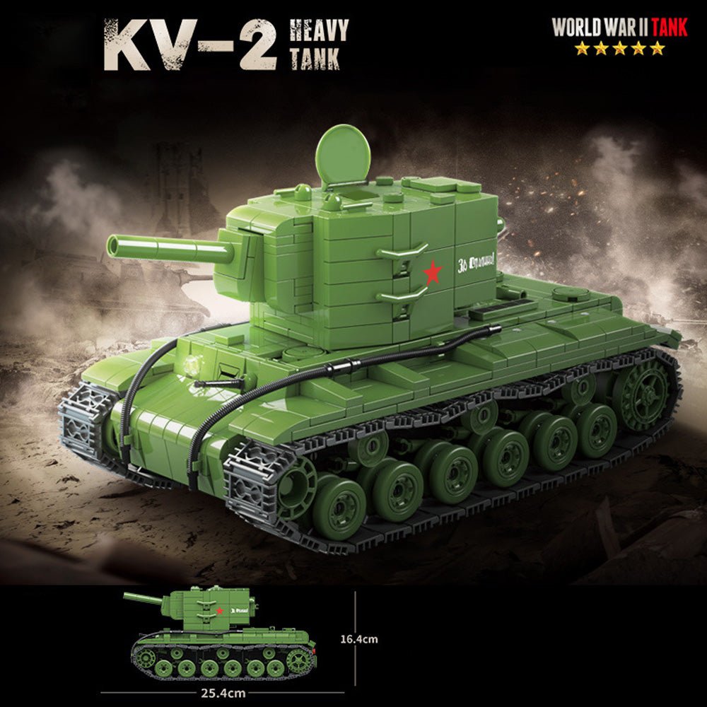 KV-2 Heavy Tank - Building Set | Power Brickz