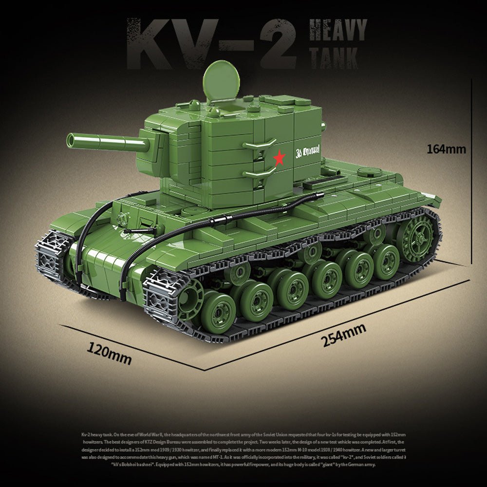KV-2 Heavy Tank - Building Set | Power Brickz