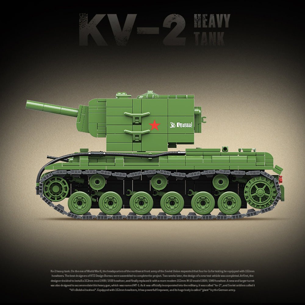 KV-2 Heavy Tank - Building Set | Power Brickz