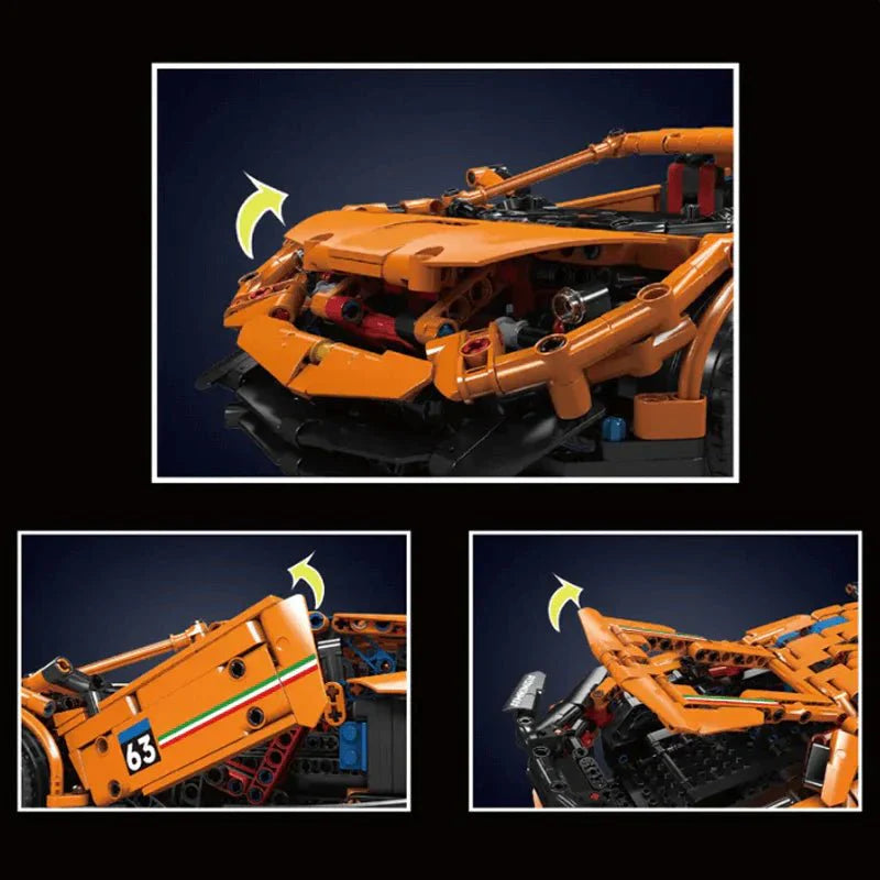 VTrack Edition Supercar - Building Blocks Set | Power Brickz