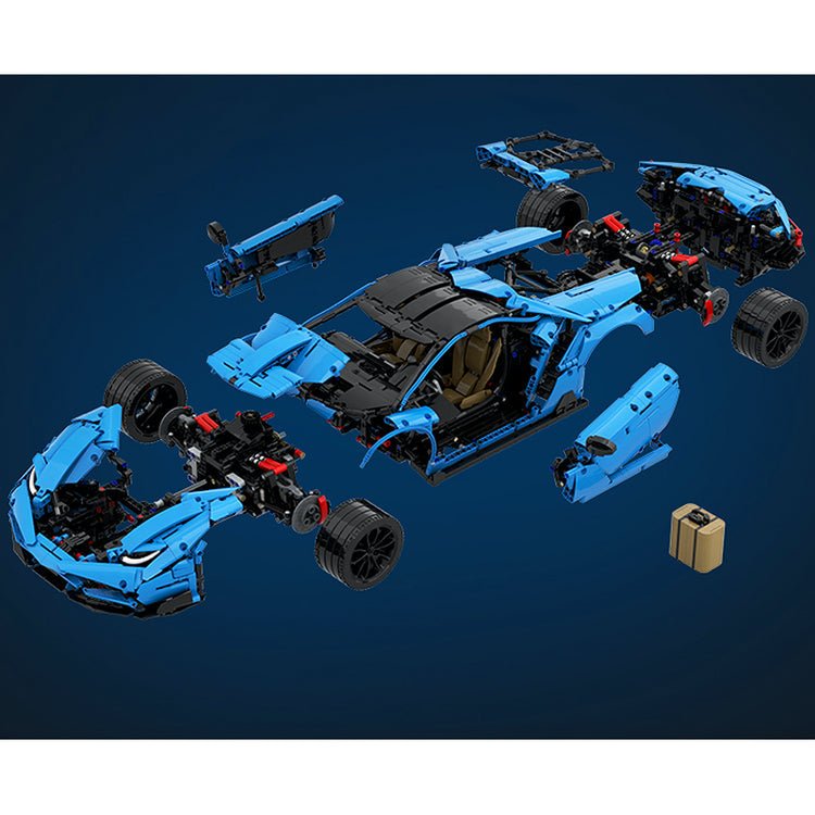Centenario Blue Hypercar Edition - Building Blocks Set | Power Brickz