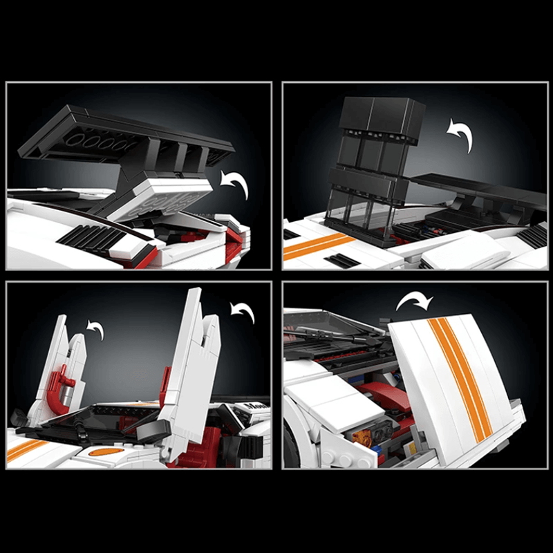 Retro LPS Wedge Supercar - Building Blocks Set | Power Brickz