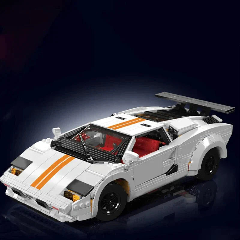 RC Retro Wedge Supercar - Building Blocks Set | Power Brickz