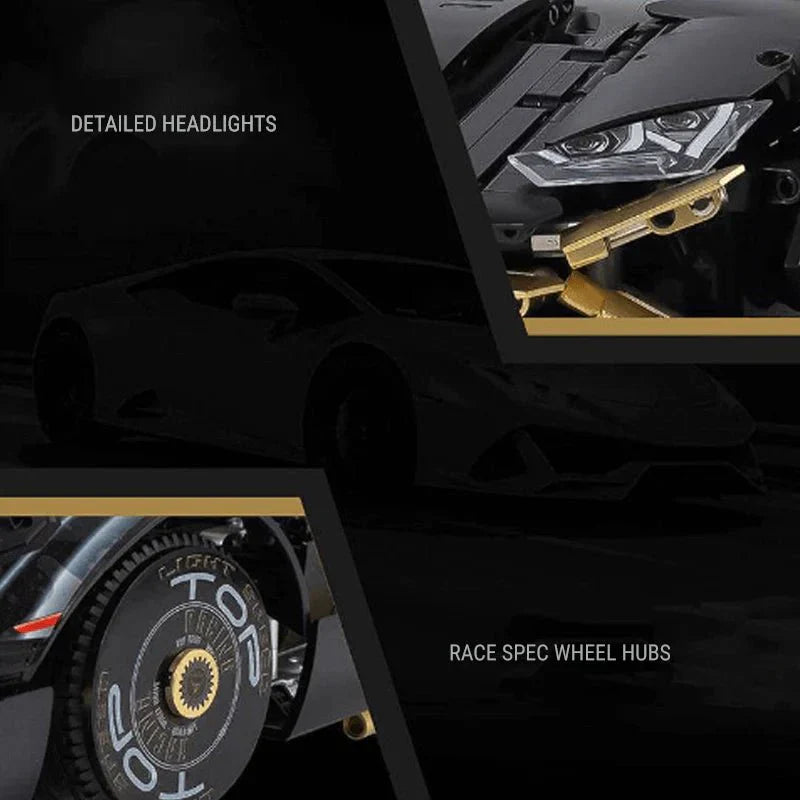 Track-Spec VSTO Biturbo Supercar - Building Blocks Set | Power Brickz