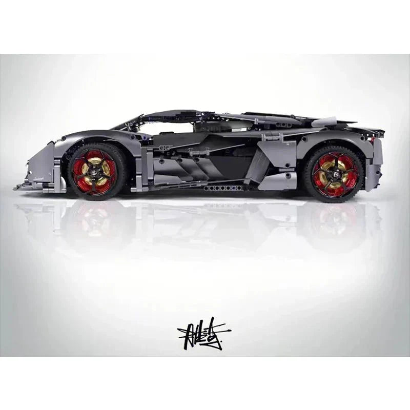 Futuristic Electric Hypercar Concept - Building Blocks Set | Power Brickz