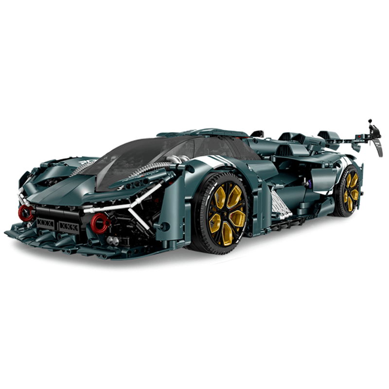 Futuristic Electric Hypercar V2 - Building Blocks Set | Power Brickz