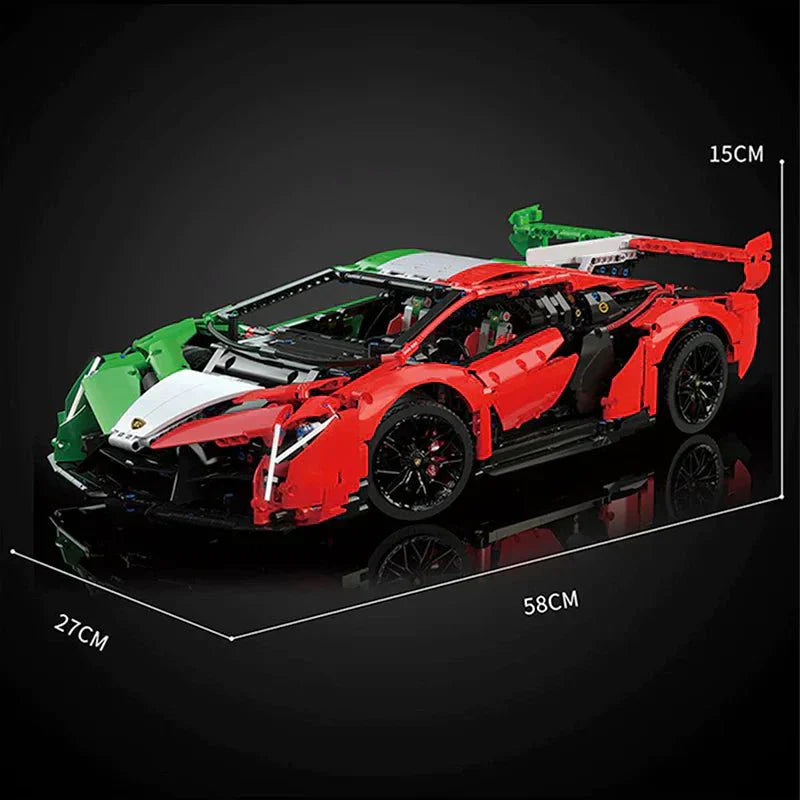 VVeneno Tricolore Blade Hypercar - Building Blocks Set | Power Brickz