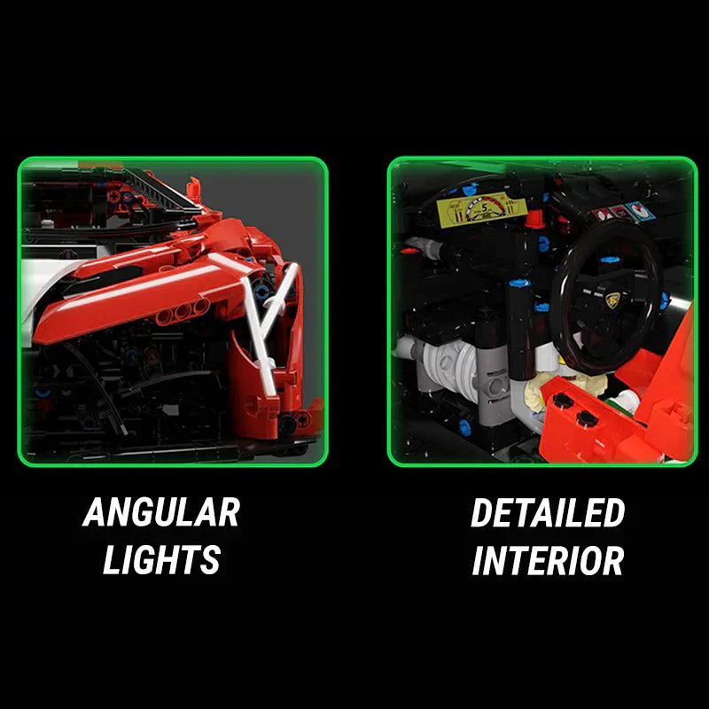 VVeneno Tricolore Blade Hypercar - Building Blocks Set | Power Brickz