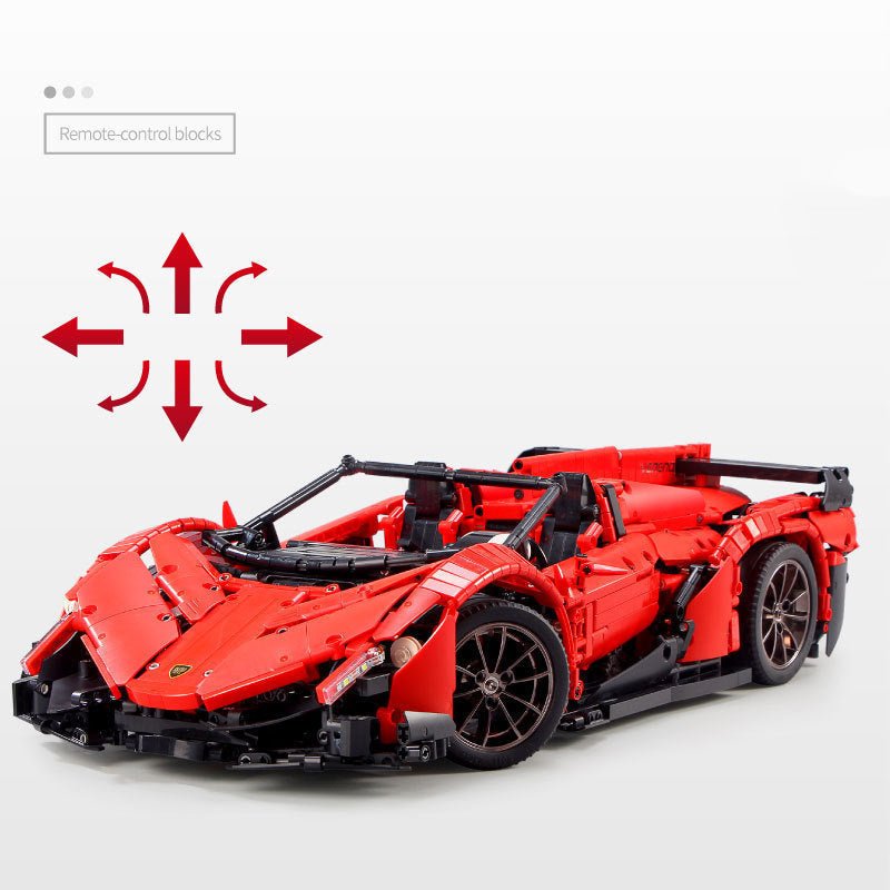 Italian Blade Roadster Hypercar - Building Blocks Set | Power Brickz