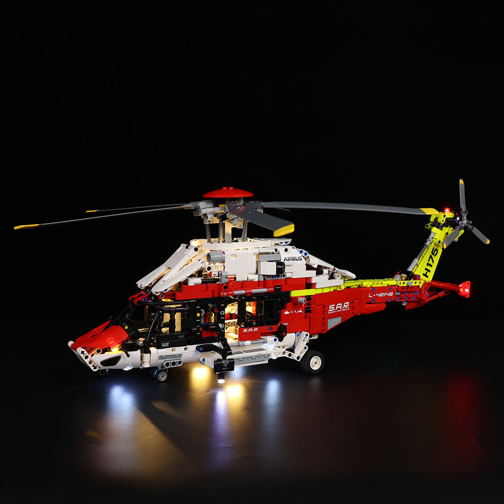 Airbus H175 Rescue Helicopter 42145 LED Light Kit – Building Block Lighting | Power Brickz™