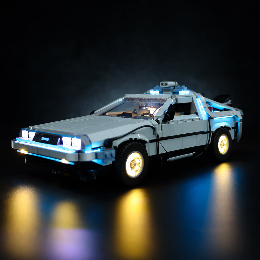 Back To The Future Time Machine 10300 LED Light Kit – Building Block Lighting | Power Brickz™